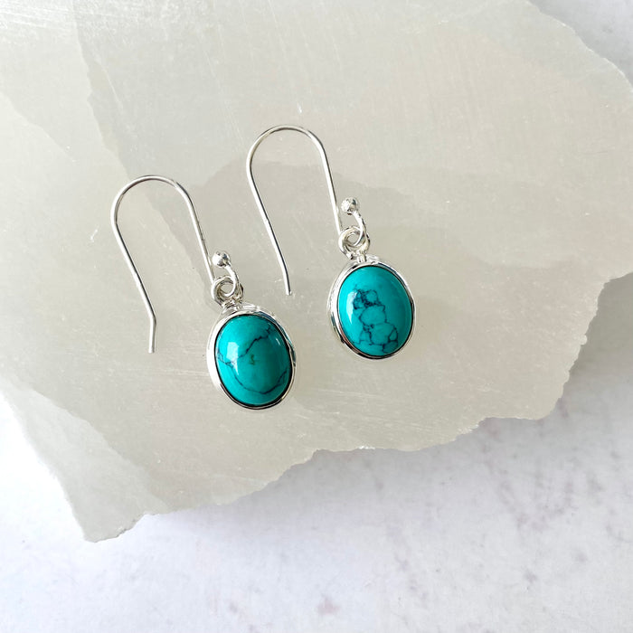 Turquoise Oval Earrings - TQE02