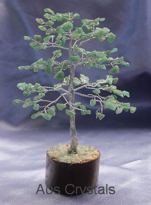 Green Aventurine Tree - Small Silver