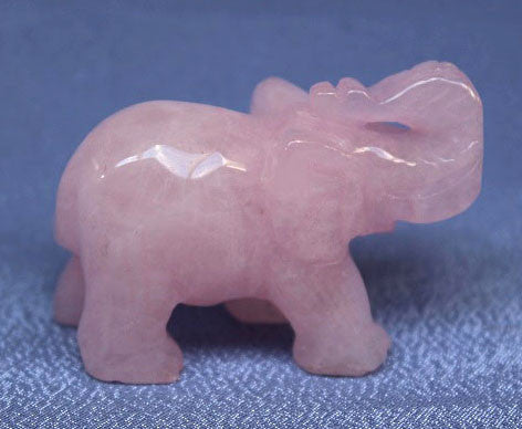 Medium Rose Quartz Elephant