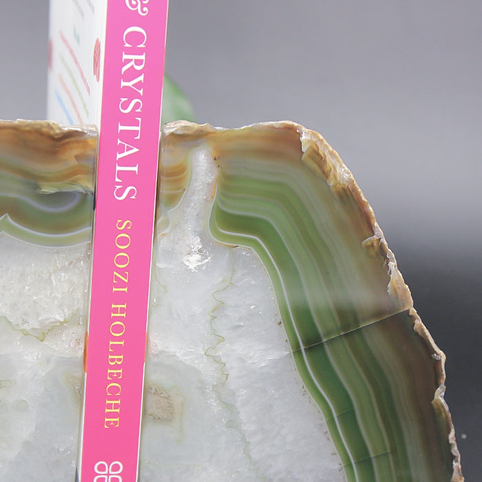 Crystal Agate Bookends- Green