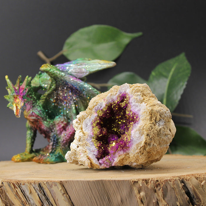 Quartz Geode - Golden Pink - Medium