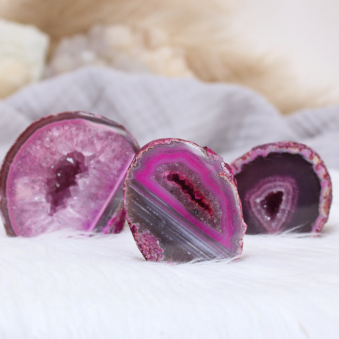 Agate Geode Pink 1pc