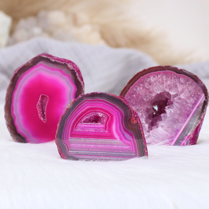Agate Geode Pink 1pc