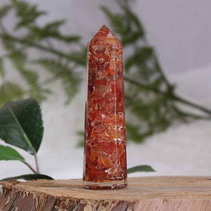 Orgonite Tower Generator - Carnelian BOGO Buy One Get One Free