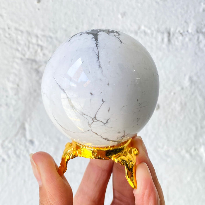 White Howlite Sphere WS3