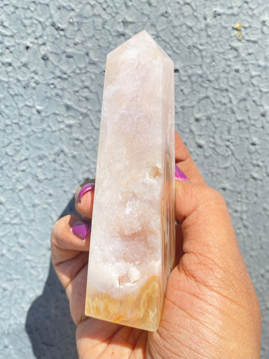 Flower Agate Crystal Tower FA24