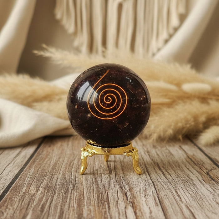Orgonite Sphere - Garnet
