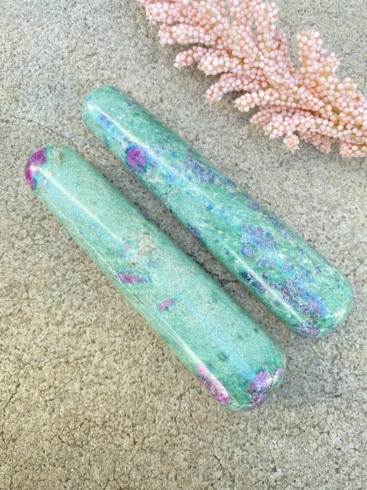 Ruby Fuchsite Massage Wand 1pc