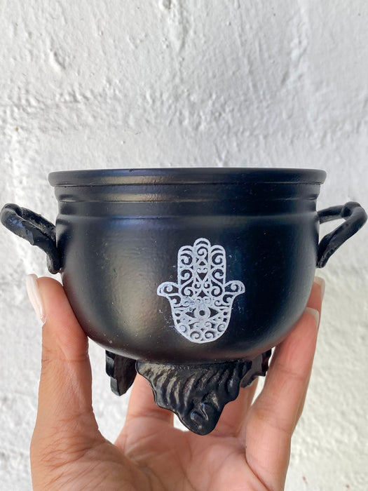 Black Cast Iron Cauldron