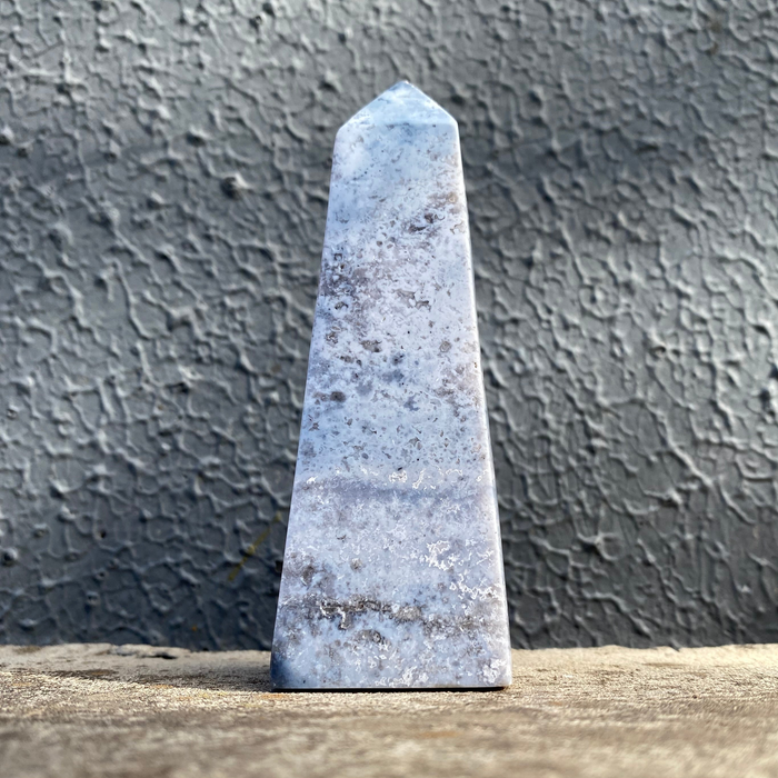 Blue Plume Agate Tower PA02