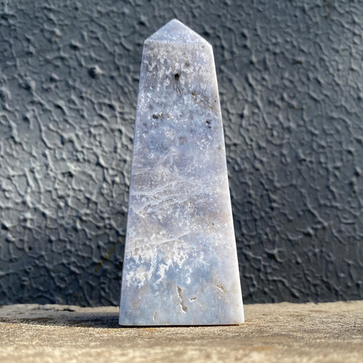 Blue Plume Agate Tower PA03