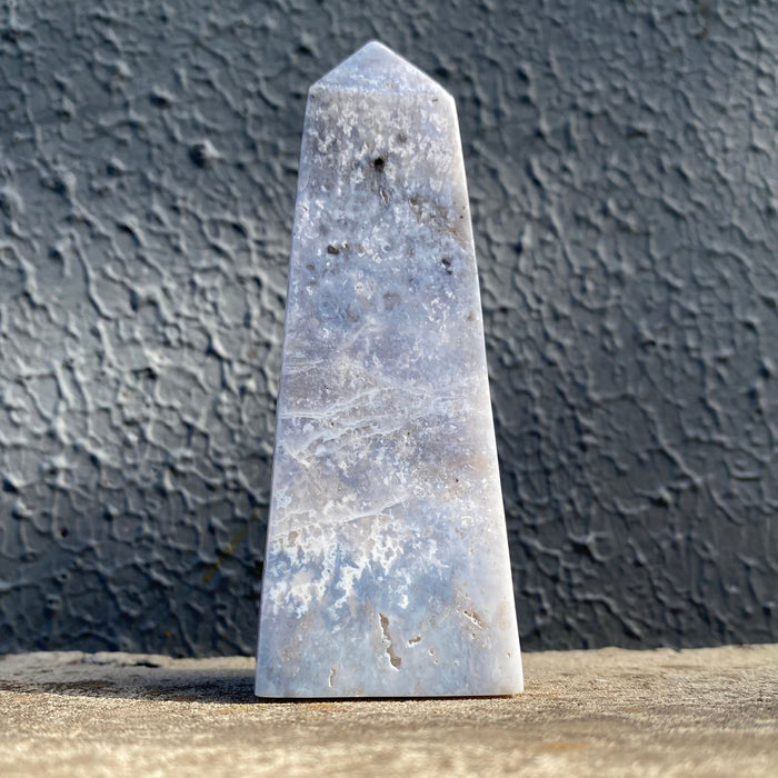 Blue Plume Agate Tower PA03