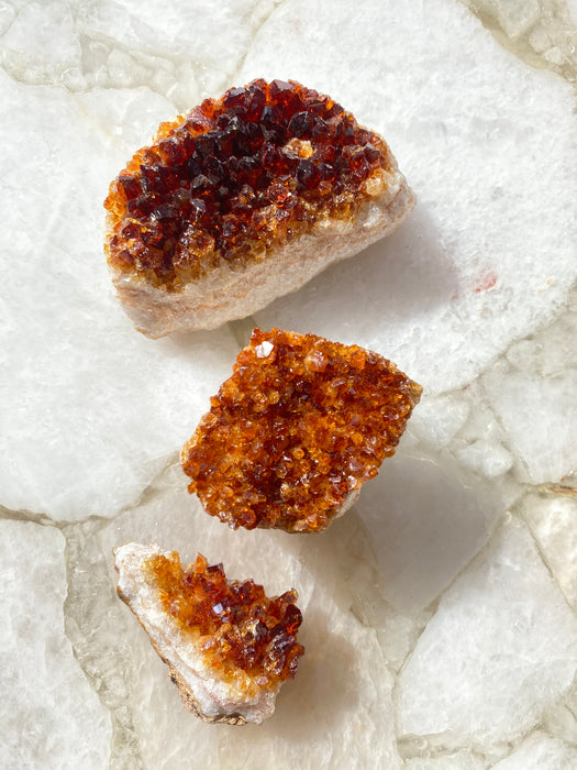 Citrine Cluster Dark Color