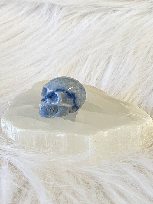 Blue Quartz Skull - Small