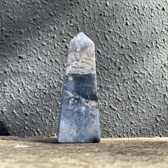 Blue Plume Agate Tower PA01