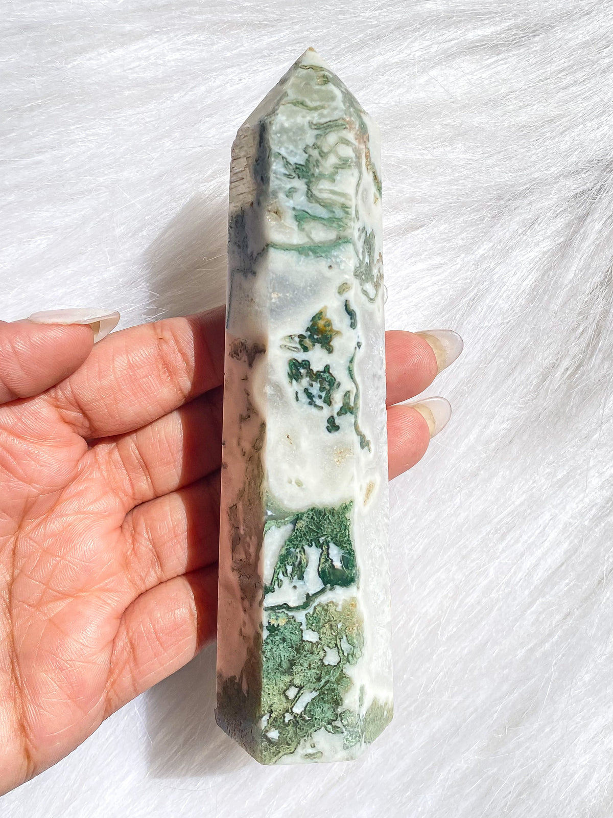 Aazon.co: AOYSTONE Agate Stone Obelisk Large Healing Crystal Wand