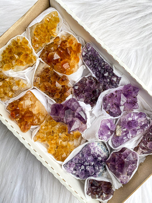 Mix Citrine & Amethyst Box - Raw