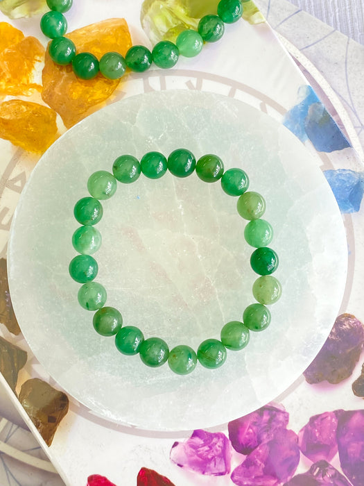 Green Aventurine Bead Bracelet 1Pc