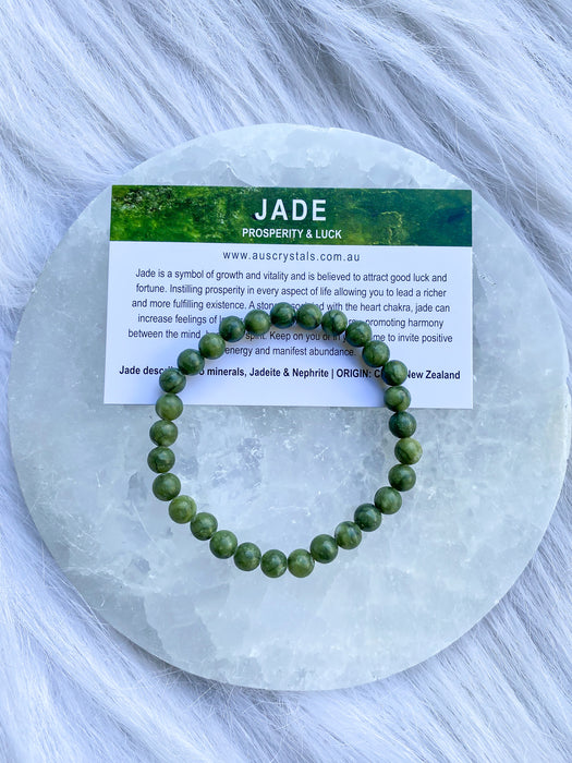 Canadian Jade Bead Bracelet 6mm