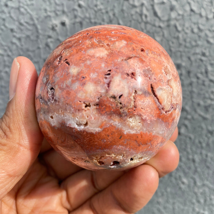 Pink Crazy Lace Agate Sphere CS03