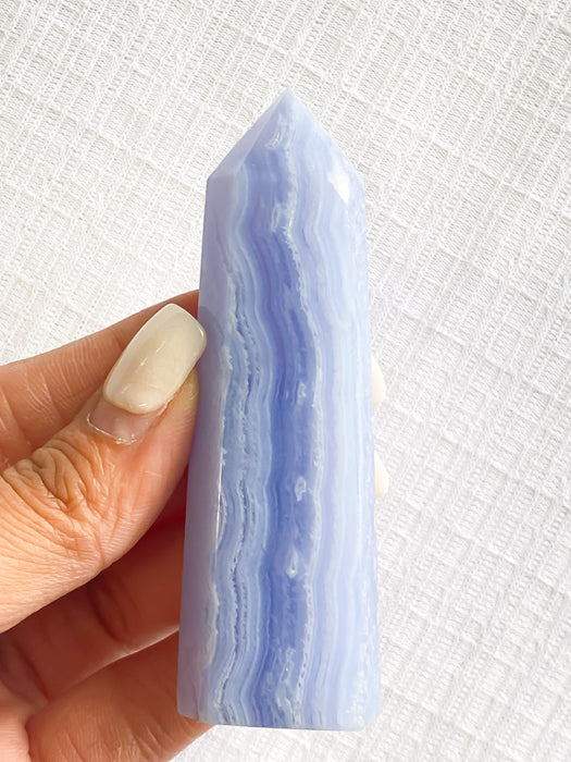 Blue Lace Agate Tower BLA8