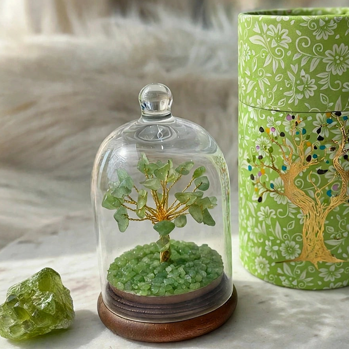 Peridot Crystal Tree