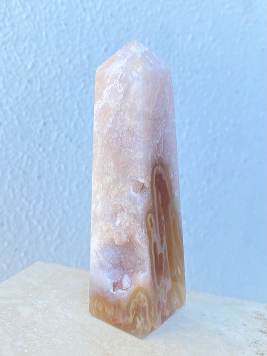 Flower Agate Crystal Tower FA24