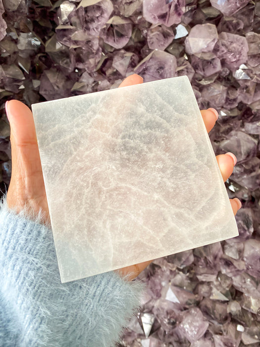 Selenite Charging Plate Square 1PC
