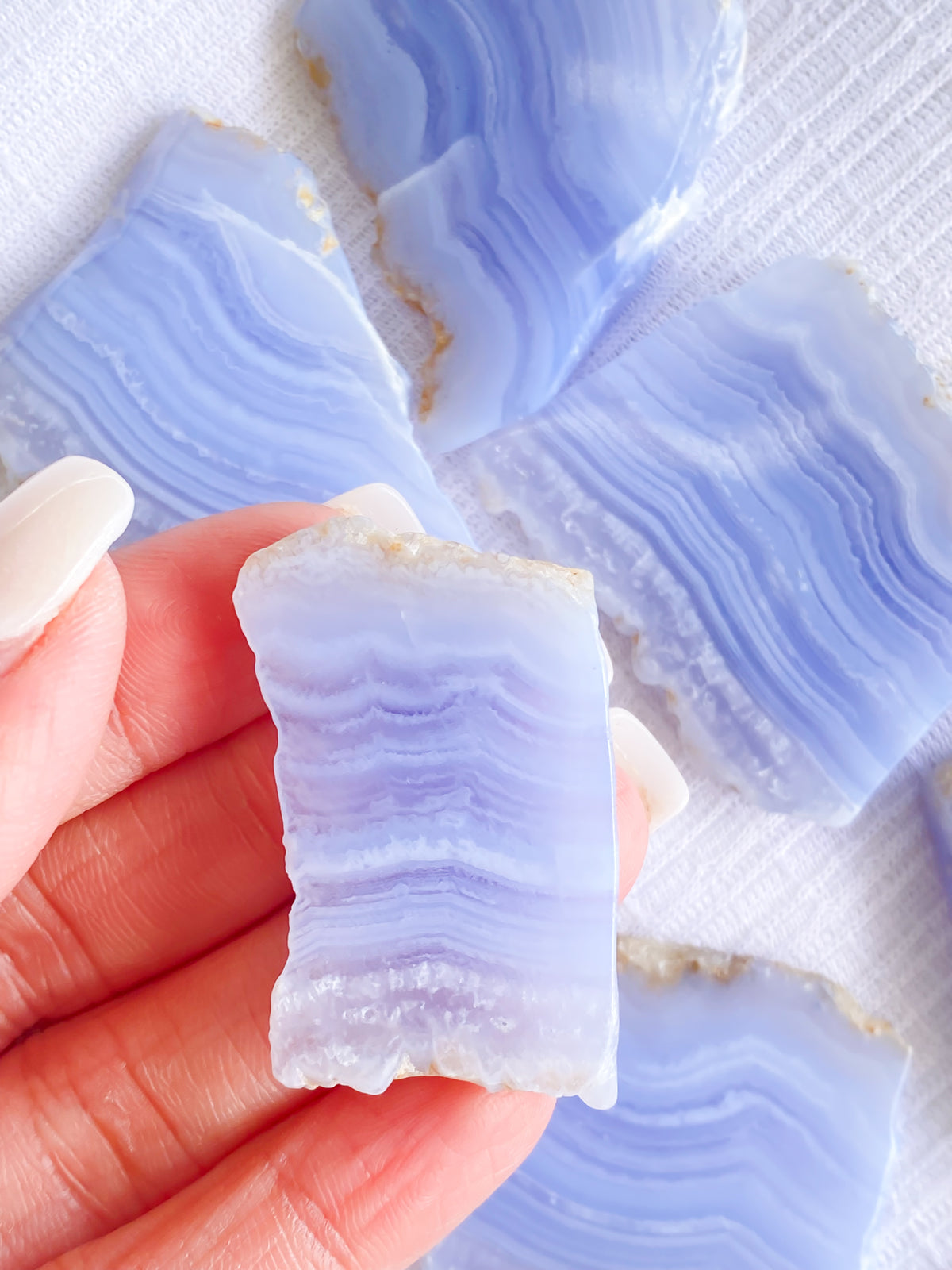 Blue Lace Agate Slice — Aus Crystals