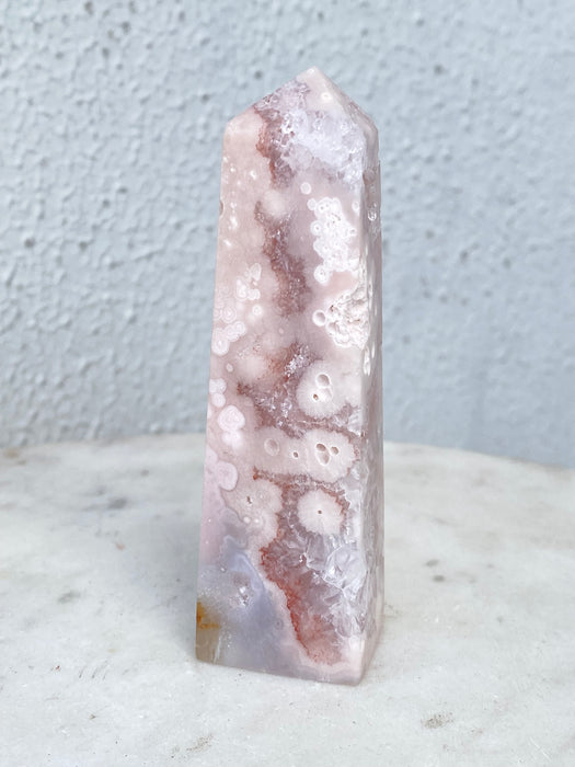 Flower Agate Crystal Tower