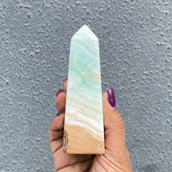 Caribbean Blue Calcite Tower CBC1