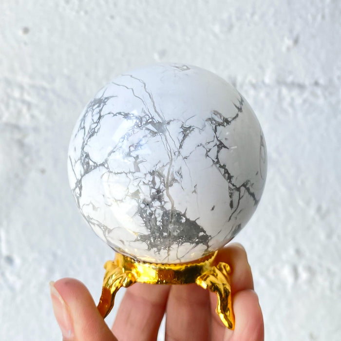 White Howlite Sphere WS2
