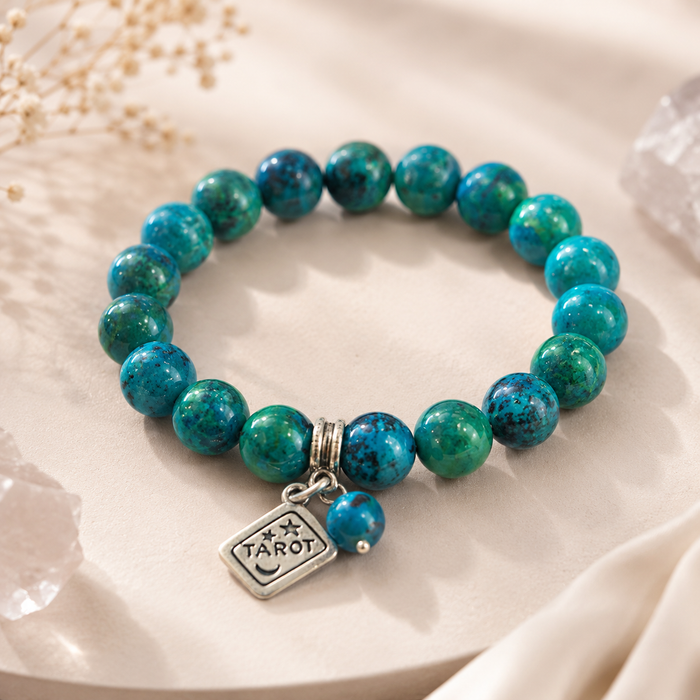Chrysocolla Bead Bracelet 10mm
