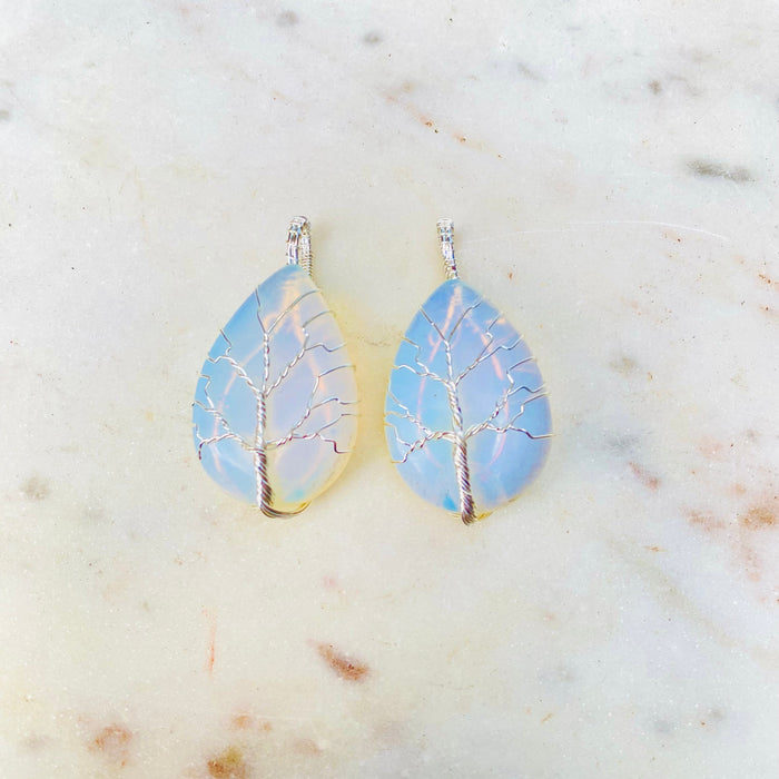 Opalite Wire wrap pendant Style 2
