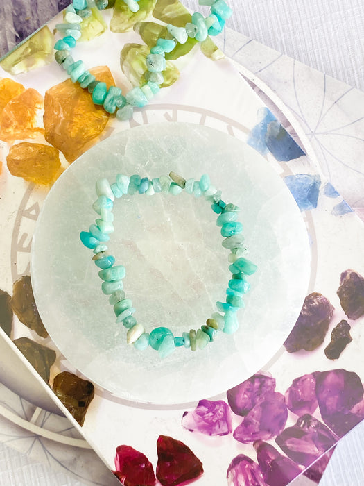 Amazonite Chip Bracelet 1Pc