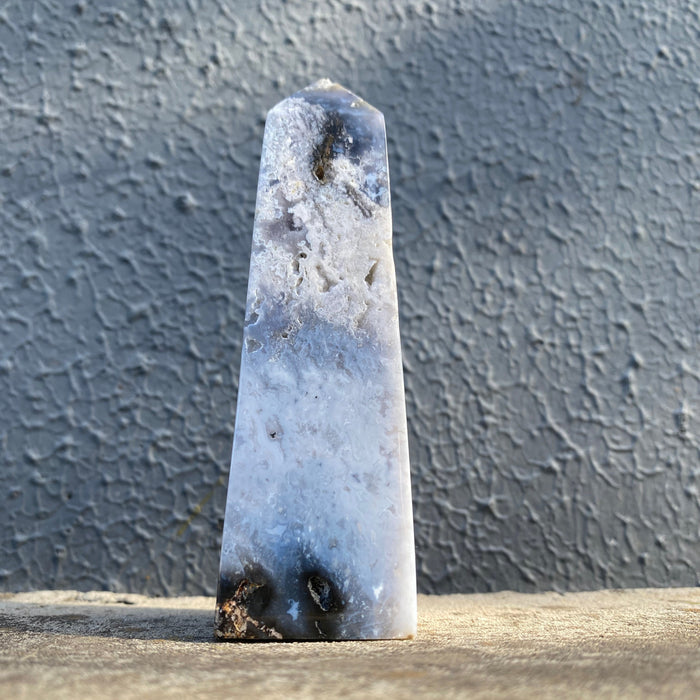 Blue Plume Agate Tower PA04