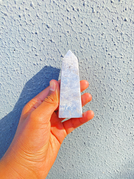 Blue Plume Agate Tower PA03