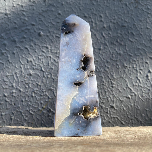Blue Plume Agate Tower PA05
