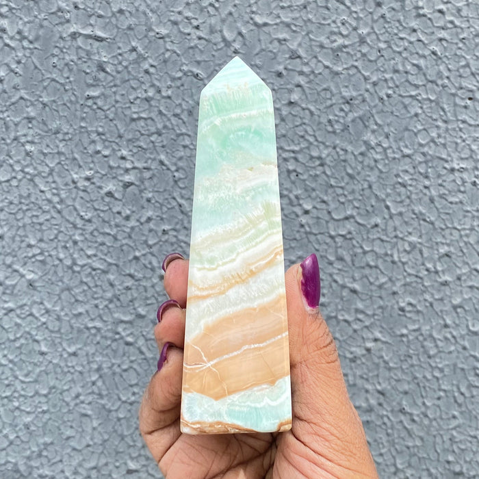 Caribbean Blue Calcite Tower CBC2