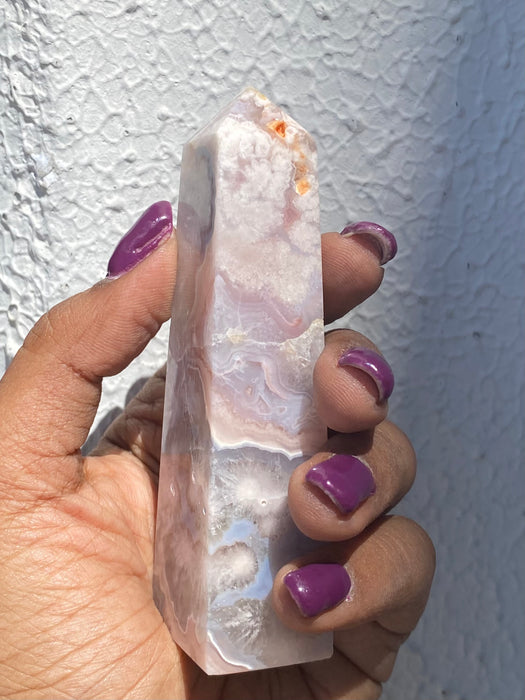 Flower Agate Crystal Tower FA22