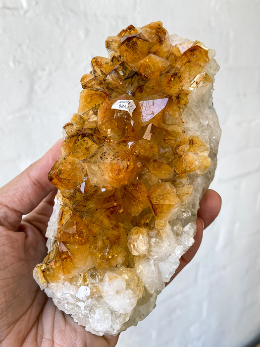 Citrine Cluster On Stand C34