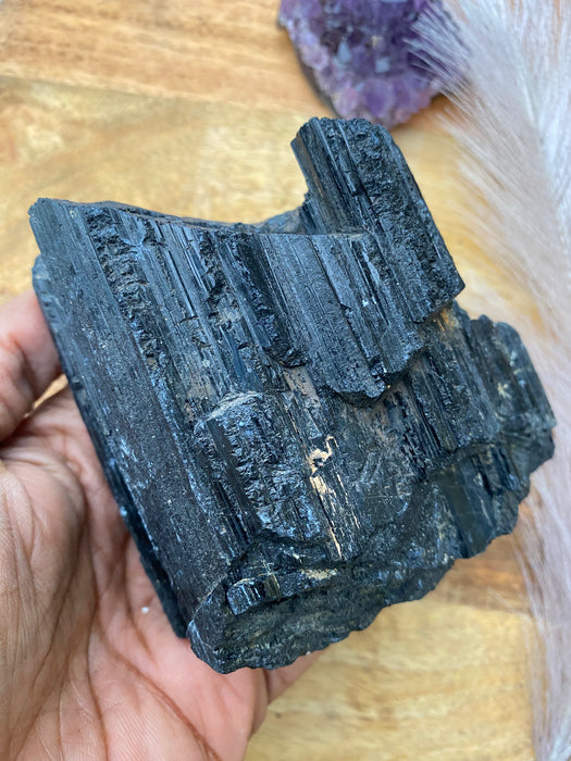 Black Tourmaline Rough BT04
