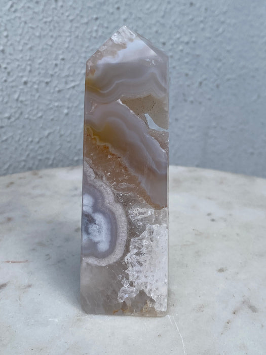 Flower Agate Crystal Tower