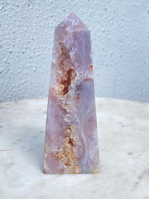Flower Agate Crystal Tower