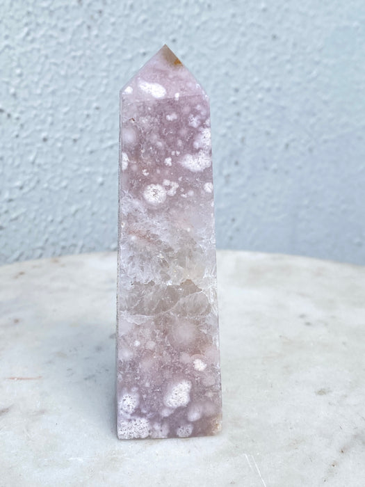Flower Agate Crystal Tower
