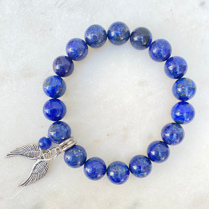 Lapis Lazuli Bead Bracelet 10mm