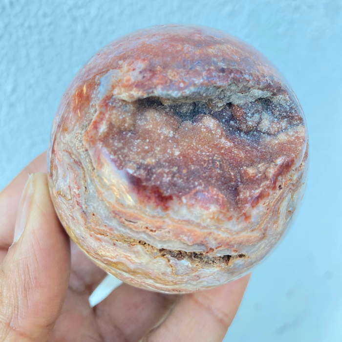 Pink Crazy Lace Agate Sphere PS5