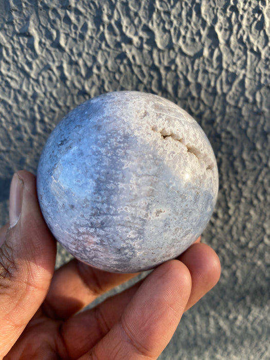 Blue Plume Agate Sphere PS03