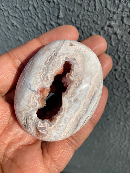 Pink Crazy Lace Agate Palmstone CP05
