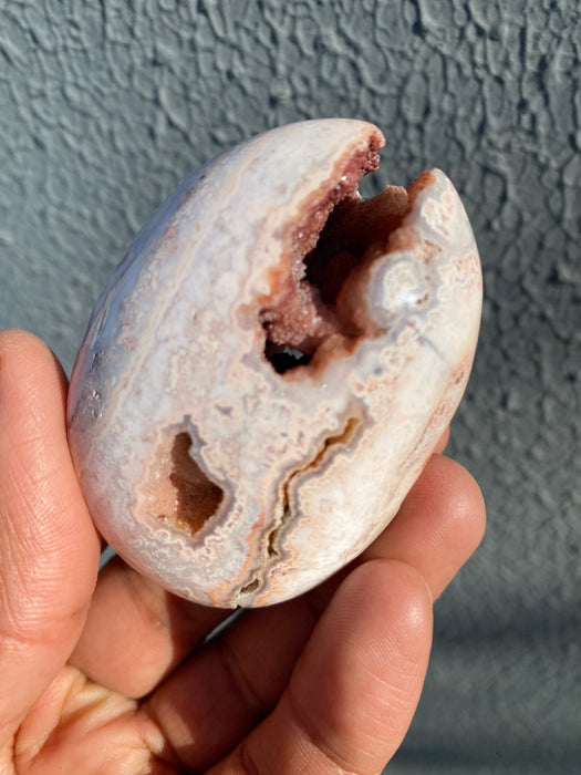 Pink Crazy Lace Agate Palmstone CP09